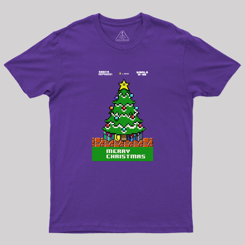 Pixel Merry Christmas Geek T-Shirt