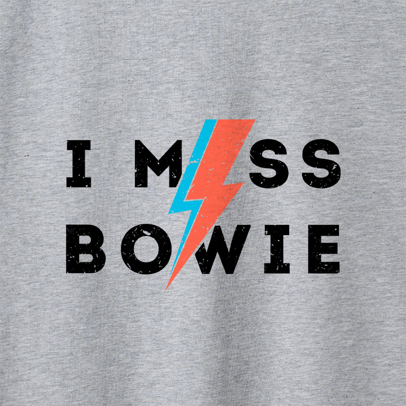 I Miss Bowie Geek Retro Raglan Long-Sleeve Tee