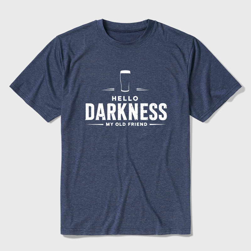 Hello Darkness My Old Friend Nerdy Graphic Ultra Soft Heather Tee