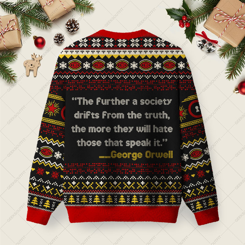 The Further A Society Ugly Christmas Fuzzy Fleece Sweatshirt