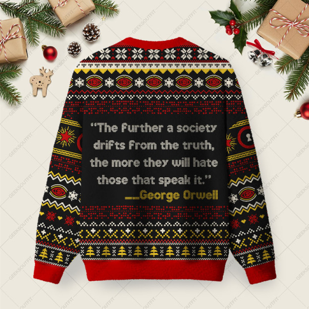 The Further A Society Ugly Christmas Fuzzy Fleece Sweatshirt