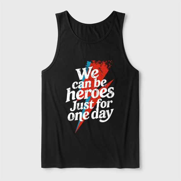 We Can Be Heroes Just For One Day Ultra Soft Heather Tank