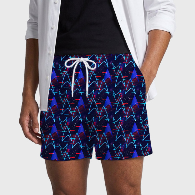 Scifi Space Icon Geek Hawaiian Swim Trunks