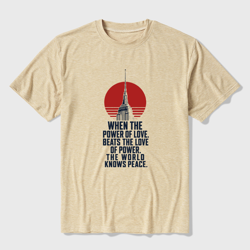 Love Over Power Ultra Soft Heather Tees