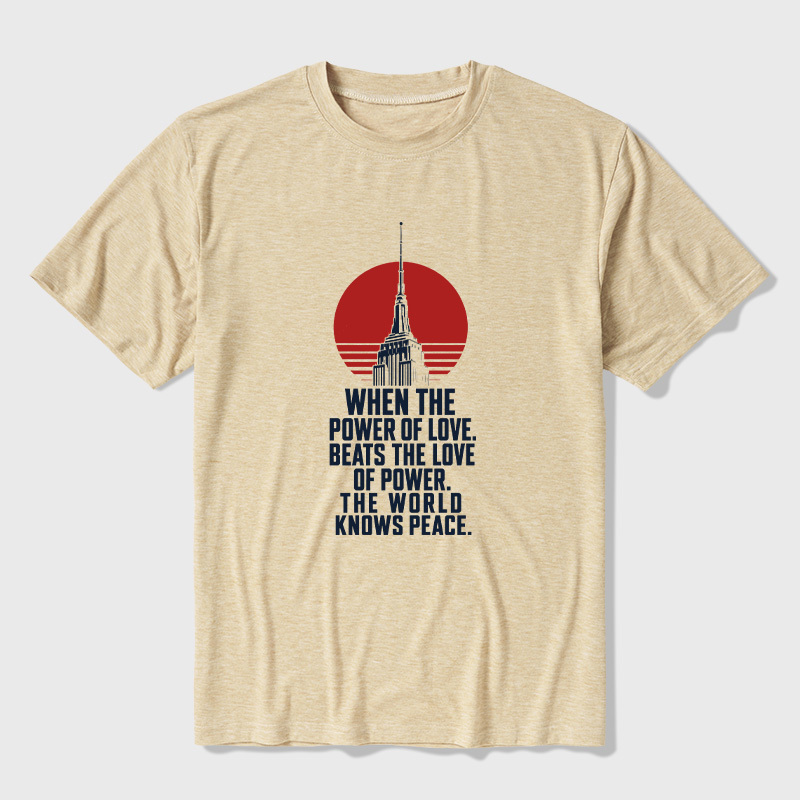 Love Over Power Ultra Soft Heather Tees