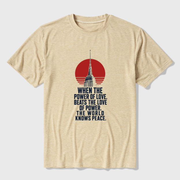 Love Over Power Ultra Soft Heather Tees