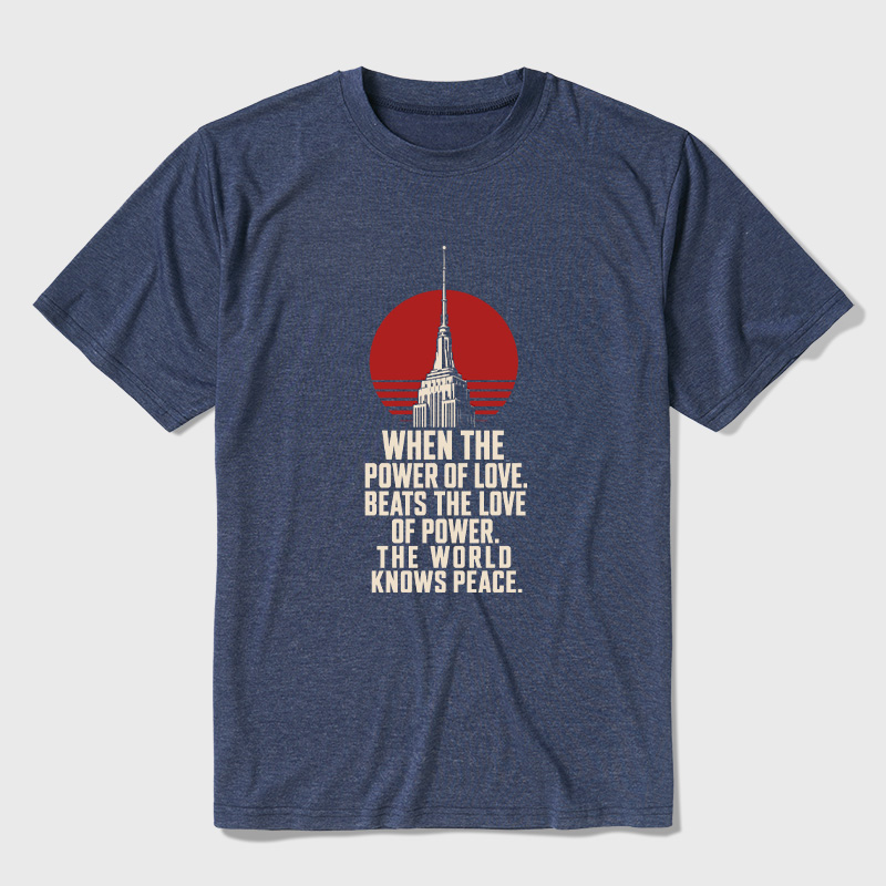 Love Over Power Ultra Soft Heather Tees