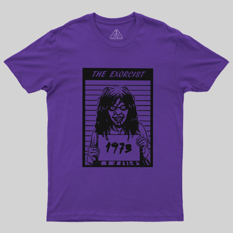 70s Cult Horror Mugshot Line Art Geek T-Shirt