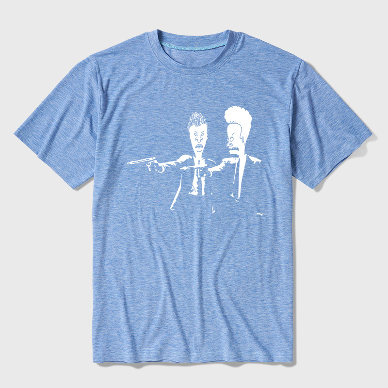 Beavis And Butthead Pulp Fiction Ultra Soft Heather Tees