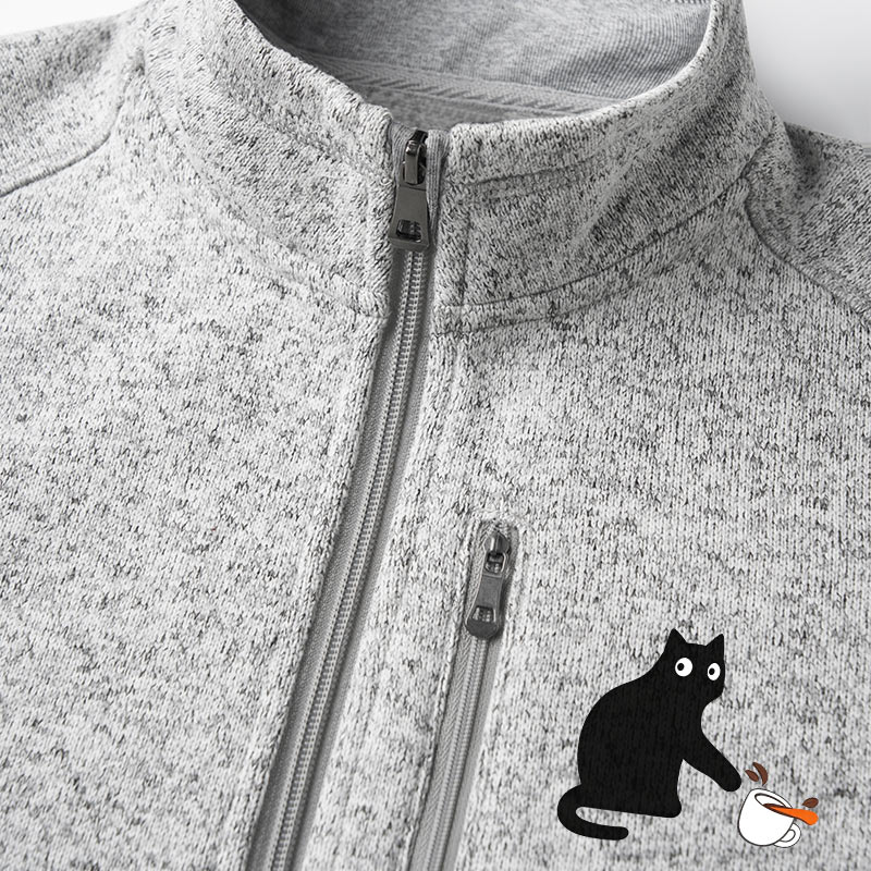 Playful Cat Geek Sweater Fleece Vest