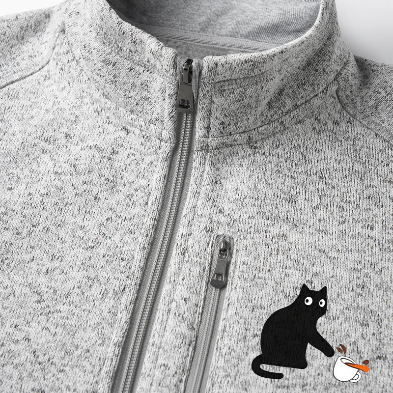 Playful Cat Geek Sweater Fleece Vest