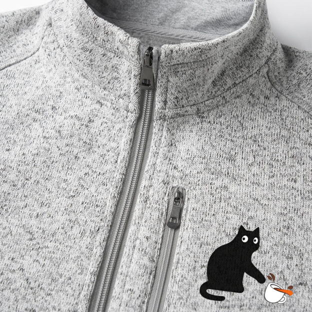 Playful Cat Geek Sweater Fleece Vest