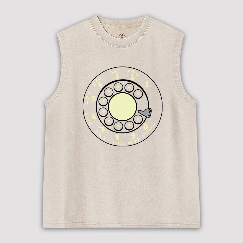Rotary Dial Unisex Washed Tank