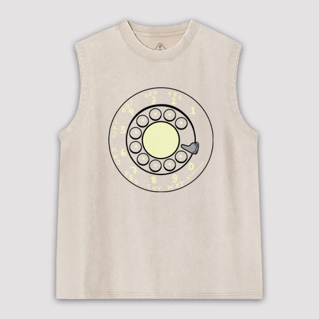 Rotary Dial Unisex Washed Tank