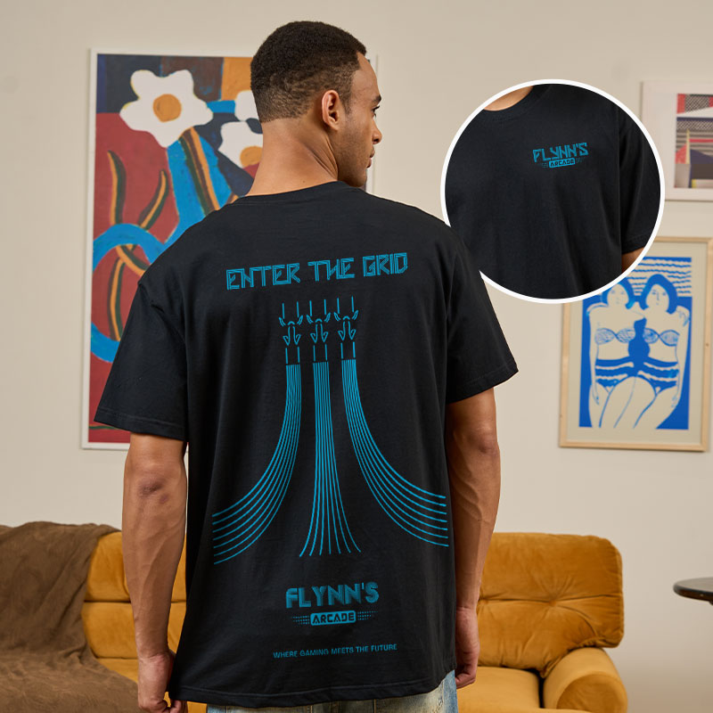 Enter The Grid Front and Back Printing Geek T-Shirt