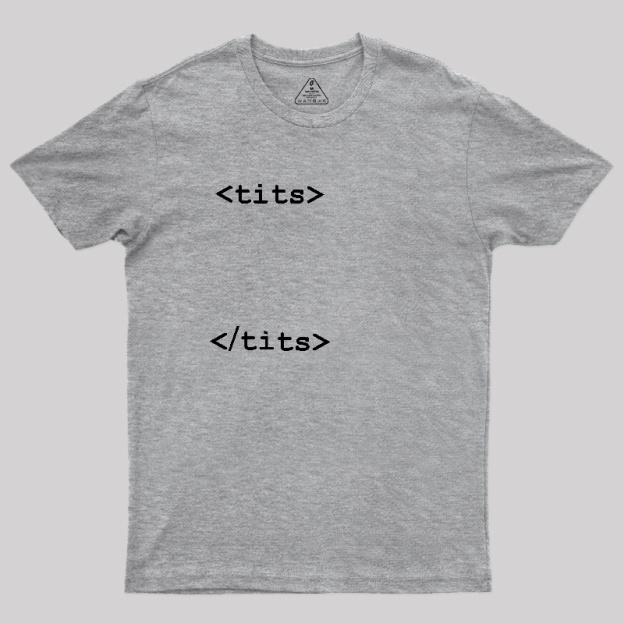 HTML Boobs Tag Geek T-Shirt