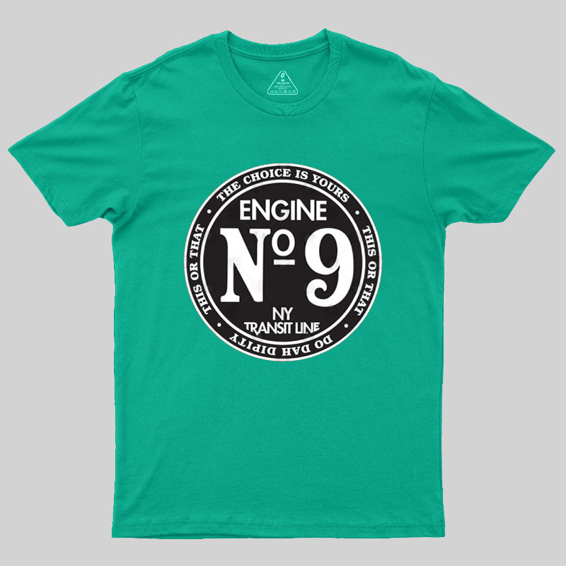 Engine #9 On The New York Transit Line Geek T-Shirt
