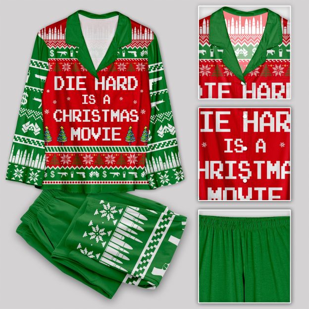Die Hard is a Christmas Movie Geek Pajama Sets