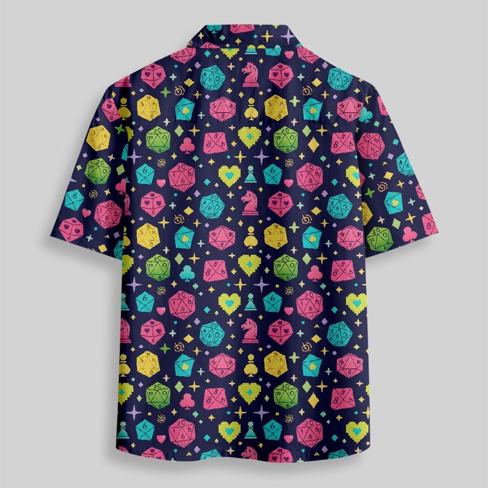  Mystic Dice Glow Button Up Pocket Shirt