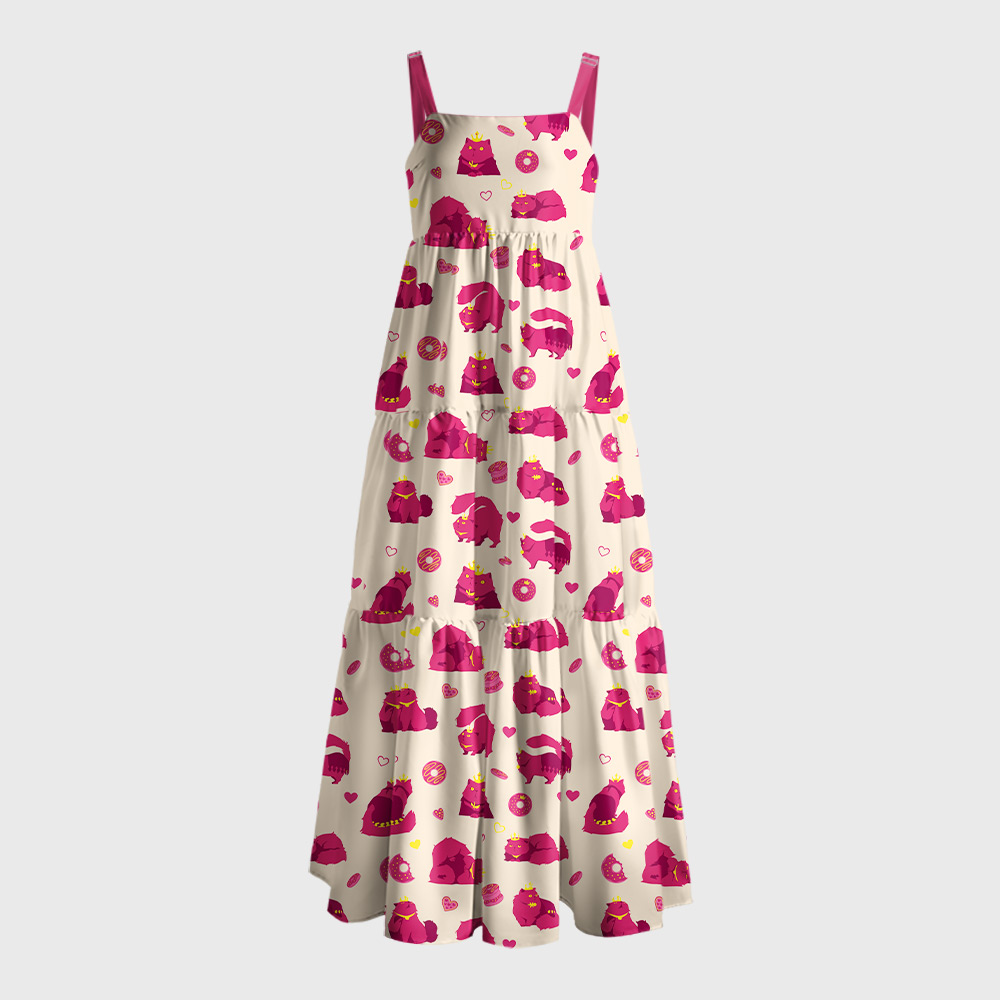 Princess Donut Geek Tiered Cami Maxi Dress