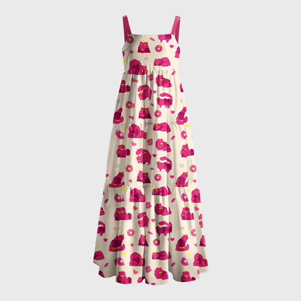 Princess Donut Geek Tiered Cami Maxi Dress