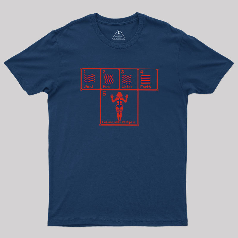 Wind Fire Water Earth Geek T-Shirt
