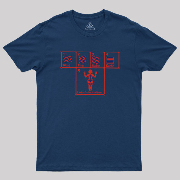 Wind Fire Water Earth Geek T-Shirt
