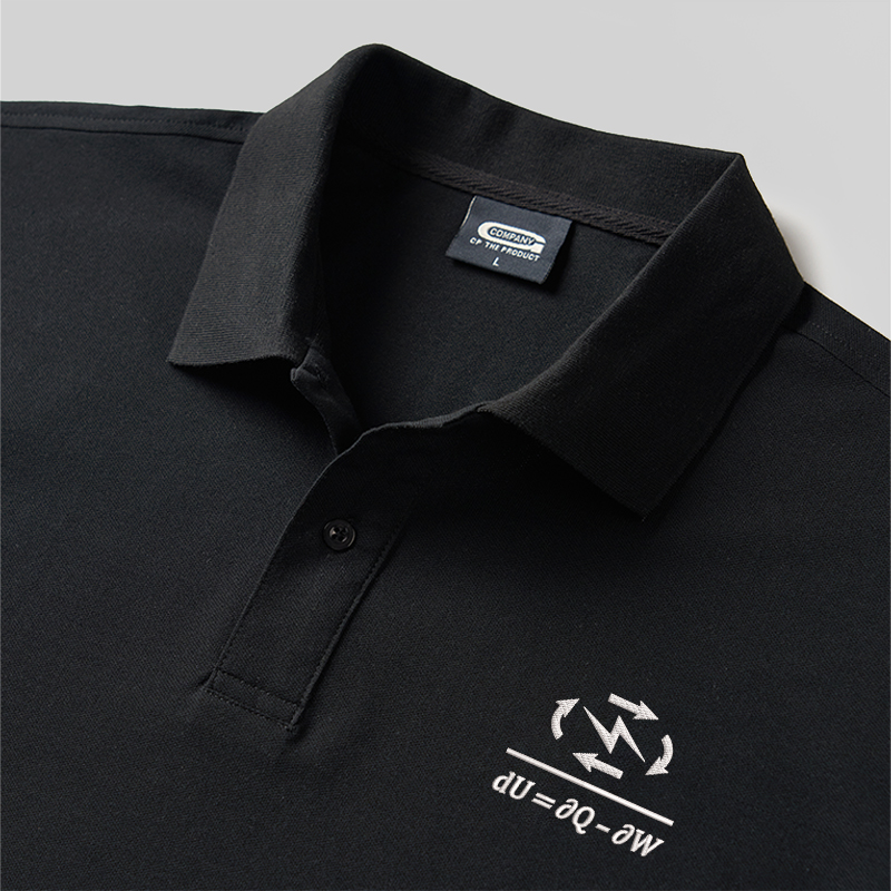 Thermodynamics Geek Embroidered Polo Shirts