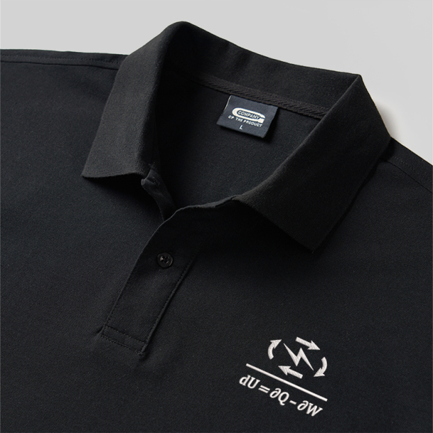 Thermodynamics Geek Embroidered Polo Shirts