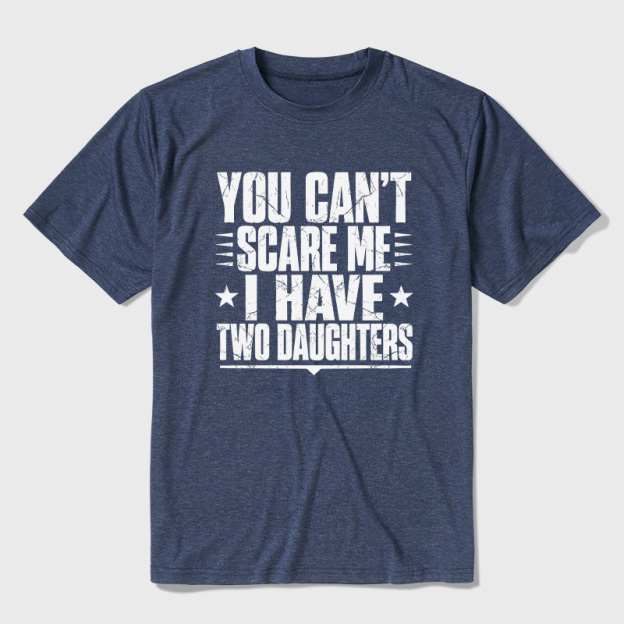 I Have  Two Daughters Ultra Soft Heather Tee