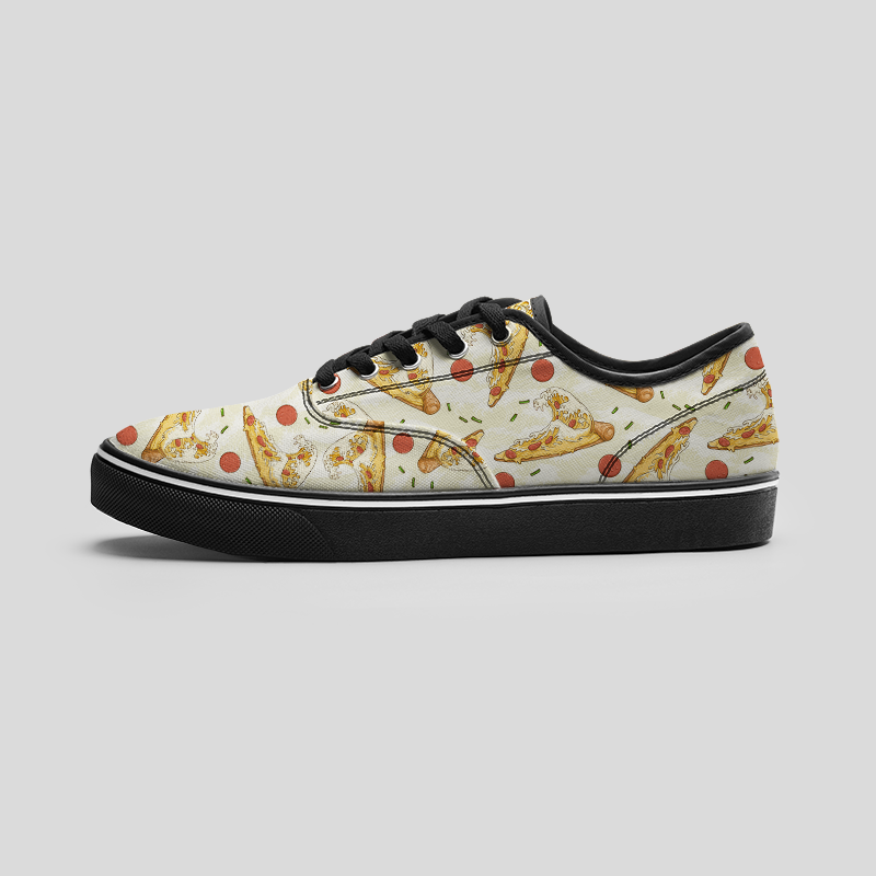 Pizza Wave Geek Canvas Shoes