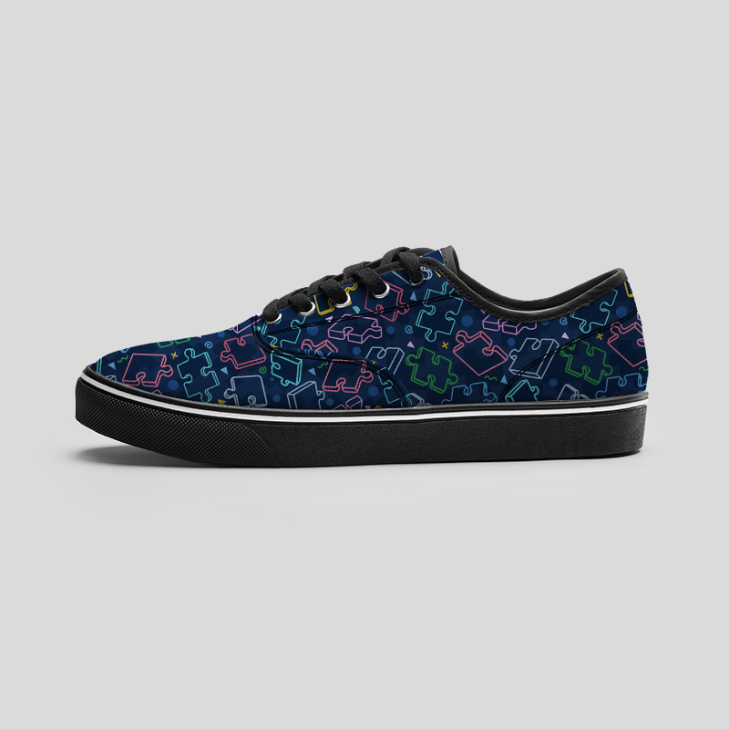Neon Pieces Geek Canvas Shoes