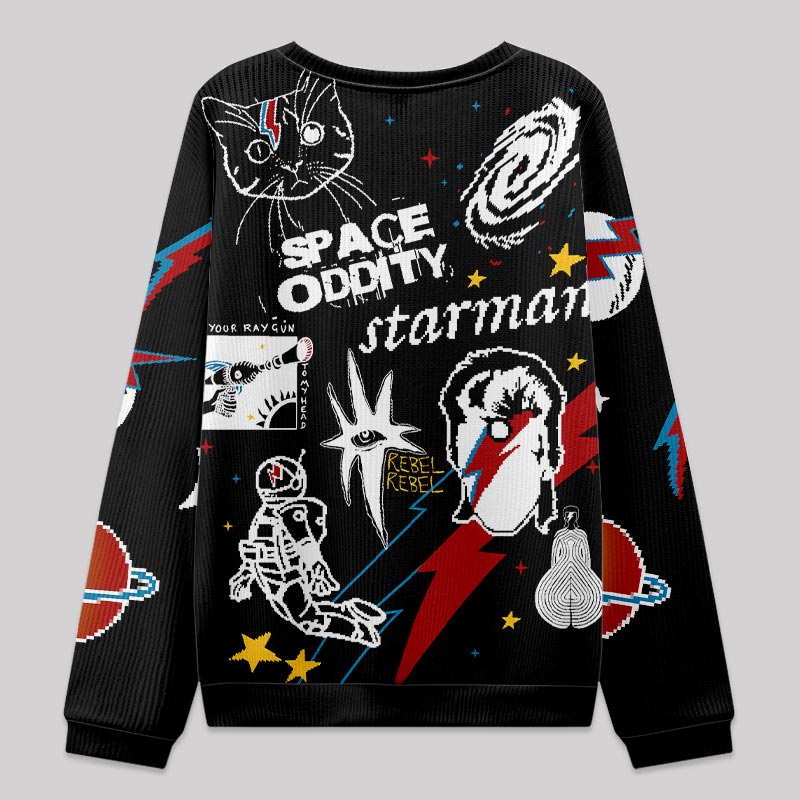 Space Oddity Fuzzy Fleece Sweatshirt