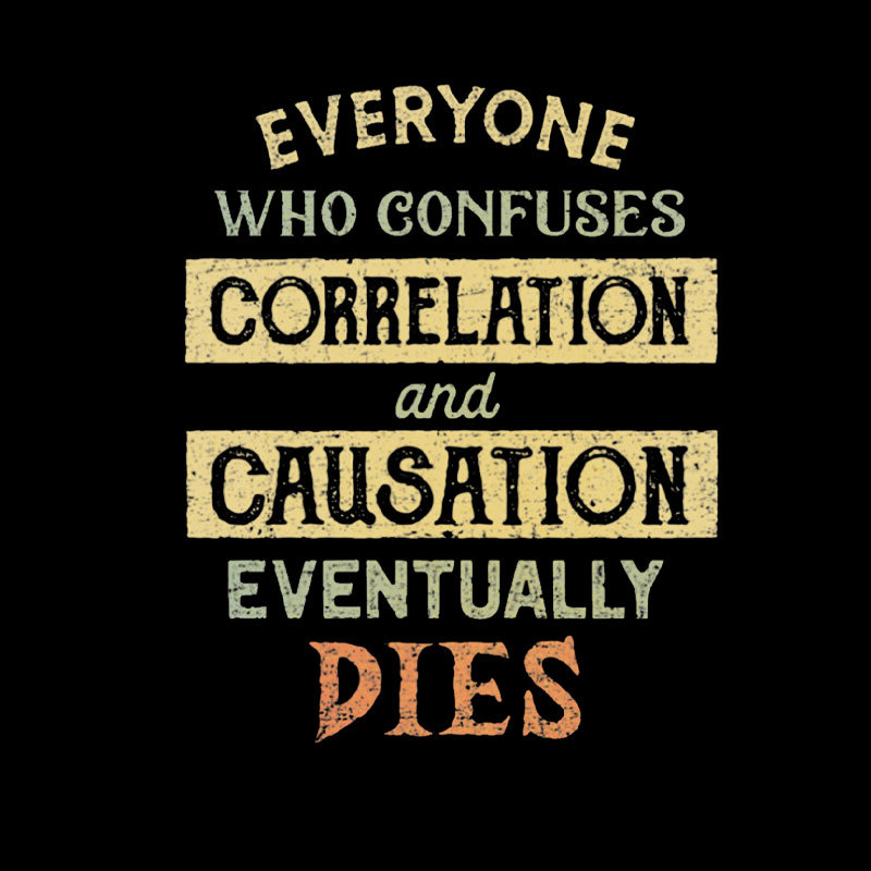 Correlation and Causation Geek T-Shirt