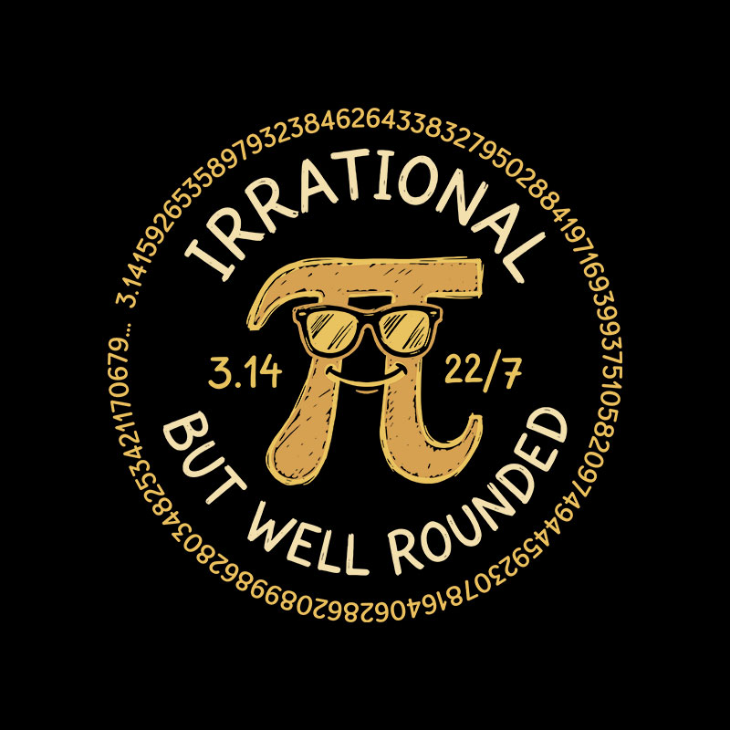 Well-Rounded Pi Geek T-Shirt