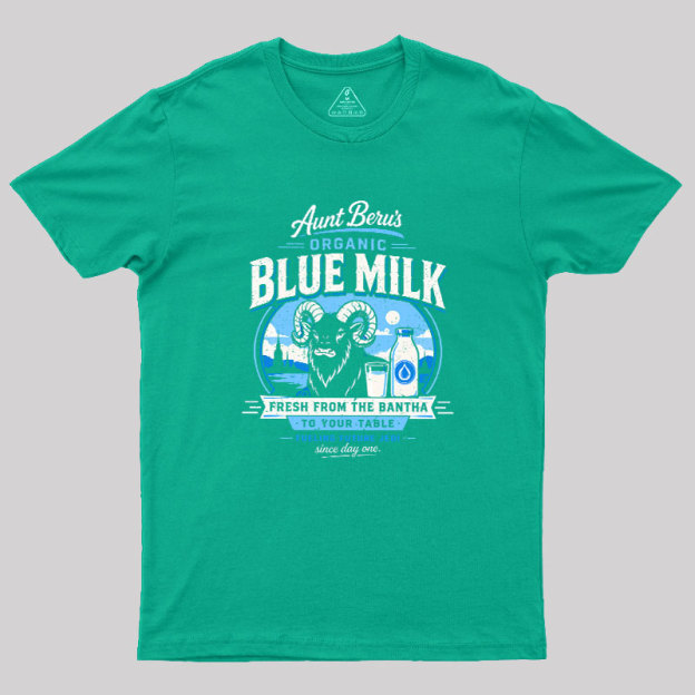 Organic Blue Milk Geek T-Shirt
