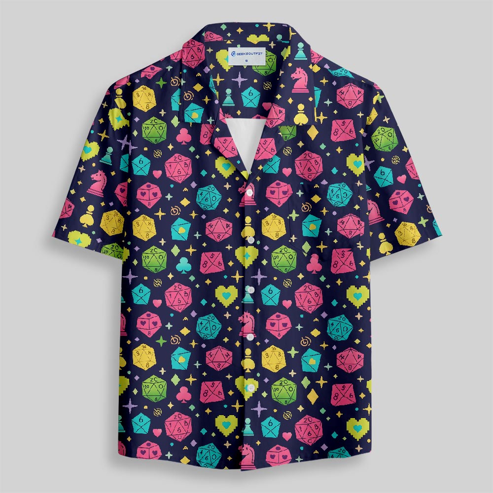  Mystic Dice Glow Button Up Pocket Shirt