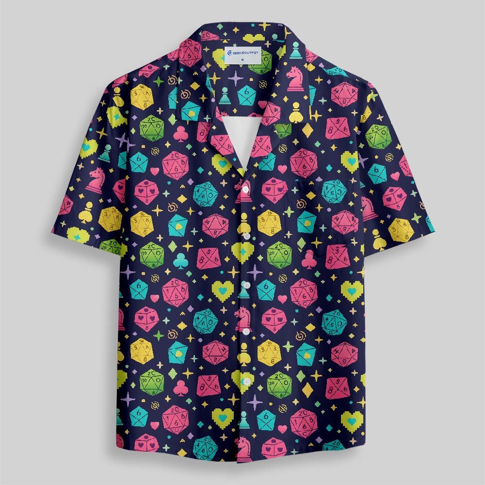 Geeksoutfit Mystic Dice Glow Button Up Pocket Shirt for Sale