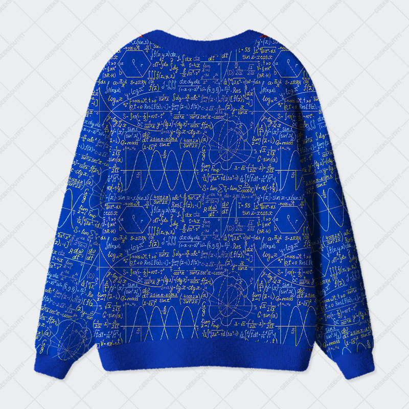 Math Function Curve Geek Ugly Cardigan Sweaters 