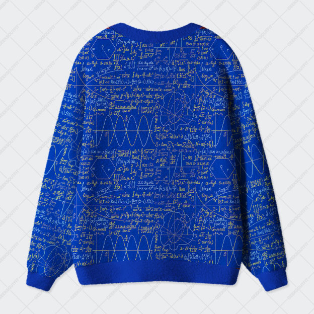 Math Function Curve Geek Ugly Cardigan Sweaters 