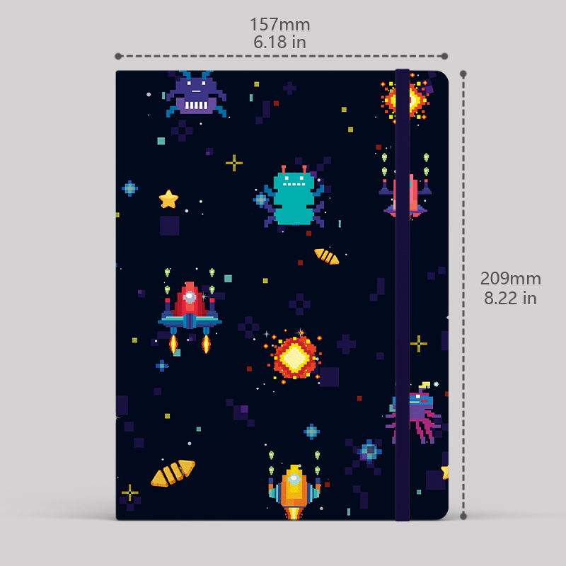 Pixel Style Retro Game Notebook