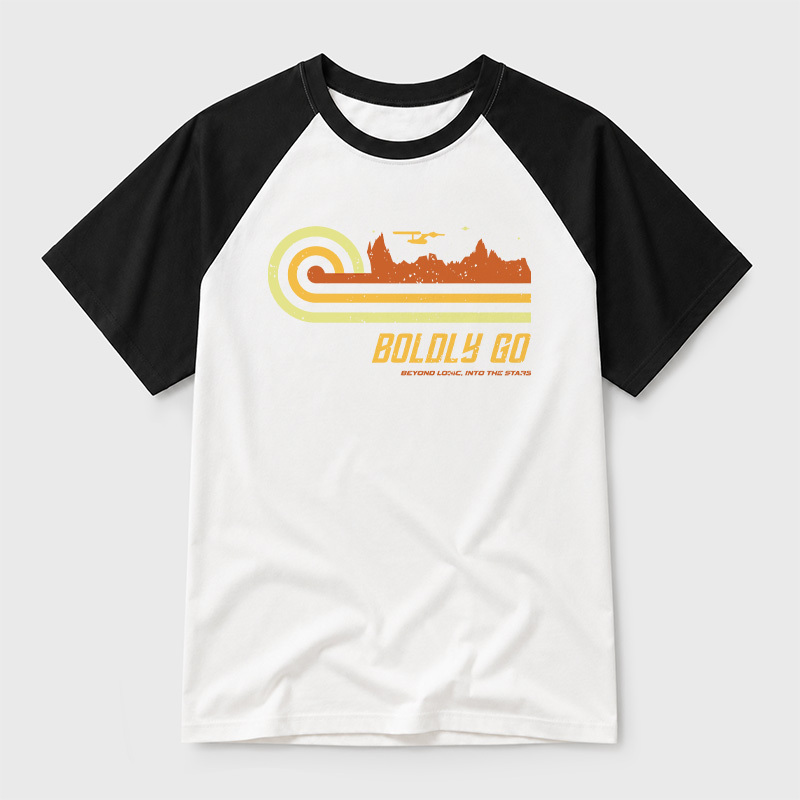 Vintage Starfleet Geek Retro Raglan T-Shirt
