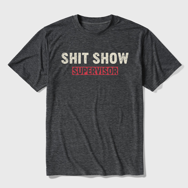 Shit Show Supervisor Ultra Soft Heather Tee