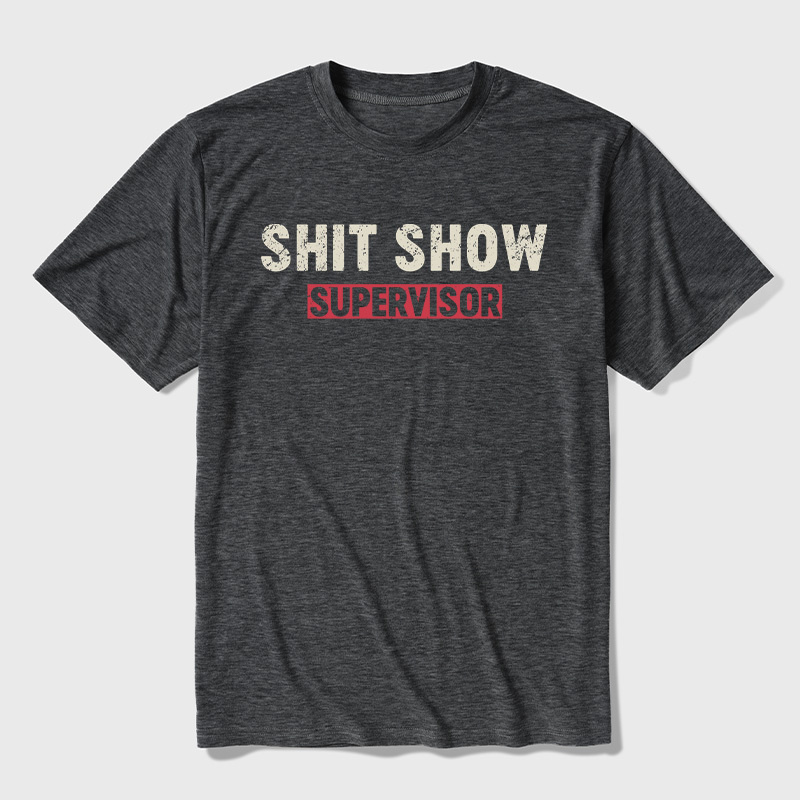 Shit Show Supervisor Ultra Soft Heather Tee