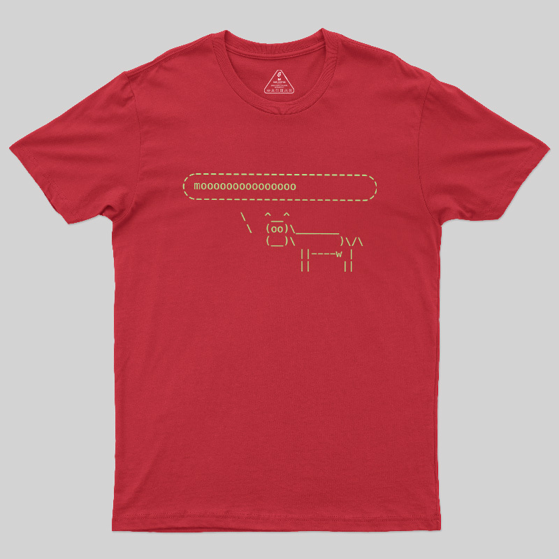 Cowsay Moooo Geek T-Shirt