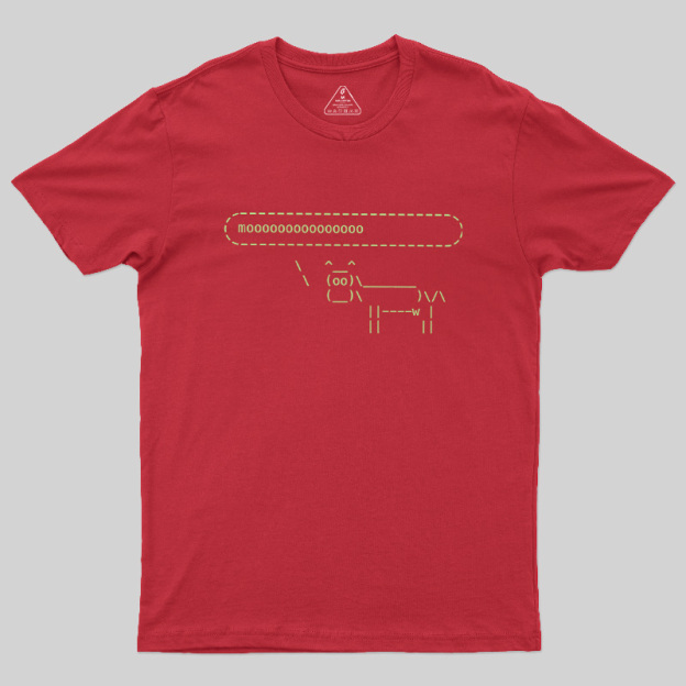 Cowsay Moooo Geek T-Shirt