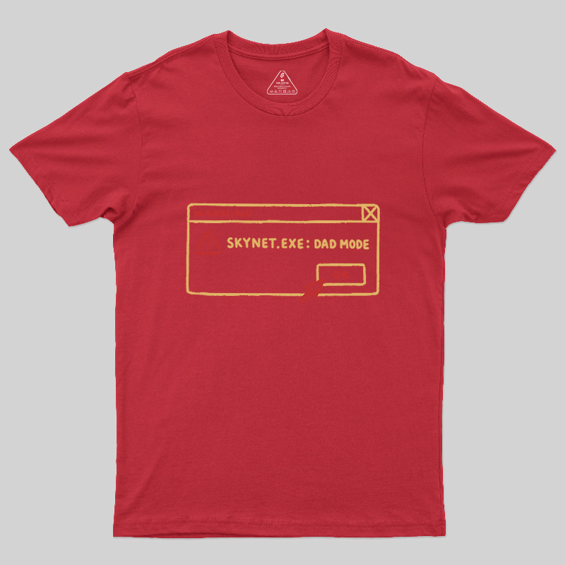 AI Dad Mode Warning Geek T-Shirt