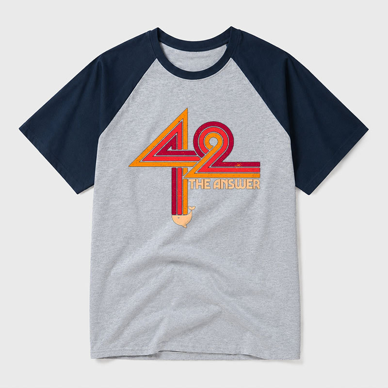 42 The Ultimate Answer Geek Retro Raglan T-Shirt