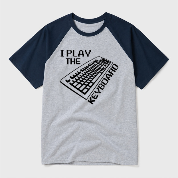 I Play The Keyboard Geek Retro Raglan T-Shirt