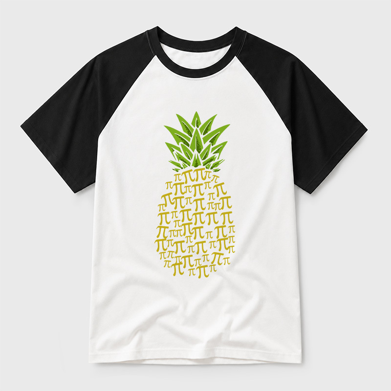 Pi Pineapple Geek Retro Raglan T-Shirt